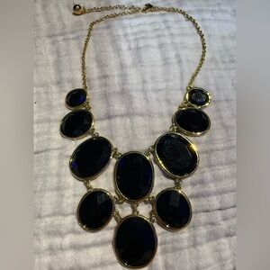 Kate Spade Black and Gold Bib Necklace OOP
